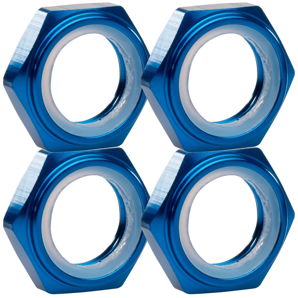 1:8 Radmuttern Stoppmuttern blau 17 mm 6-Kant 4er Set partCore 310014 - Bild 1 von 1