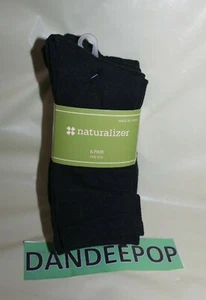 Naturalizer One Size Black Socks 6 Pair Package - Picture 1 of 2