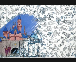 Disney parks sleeping beauty placemat Castle dinner table reversible Dinnerware - Picture 1 of 5