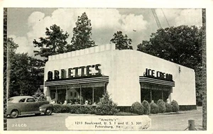 ARNETTES EIS, PETERSBURG, VIRGINIA, ALTE POSTKARTE (W131) - Bild 1 von 2