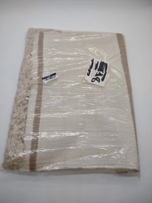 Placemats listrados rústicos de juta Pottery Barn Fairfax ~ Conjunto de 4 ~ 20" x 14" - Imagem 1 de 3