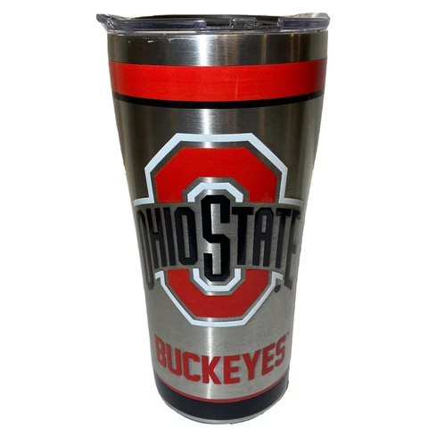 Tervis Ohio State University Buckeyes 20 Oz Stainless Lidded Tumbler Travel Cup Cover
