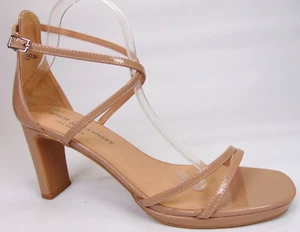 Chinese Laundry Taryn Block Heels Womens Dress Sandals Size 11.0 Med Patent Nude - Picture 1 of 14
