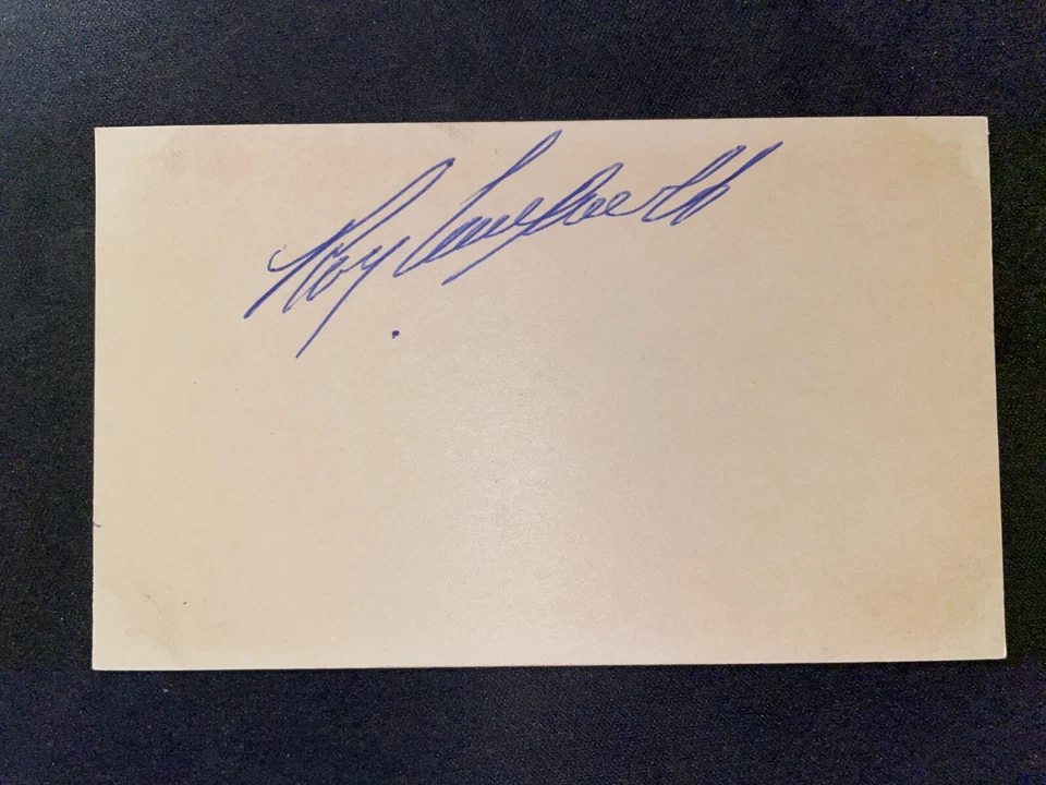 DODGERS HOF: Roy Campanella, SIGNED 3x5 - Died 1993 (Pre-Accident) — 第 1/1 张图片