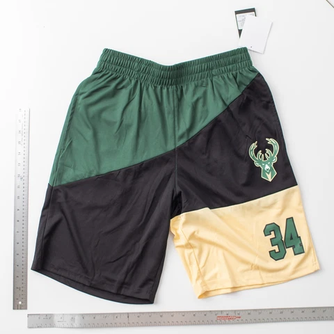 New Milwaukee Bucks Giannis Antetokounmpo Men's NBA Basketball Shorts Sz Medium Cover