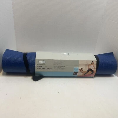 NEW Athletic Works Non Slip Yoga Mat Exercise Training 68 x 24 Inches - Blue - Image 1 of 4