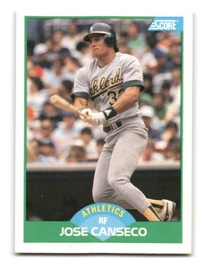1989 Score #1 Jose Canseco   Oakland Athletics