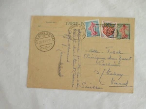 ENTIER POSTAL FRANCE 20 C 1965 PARIS > CORSIER SUISSE VAUD - Picture 1 of 5