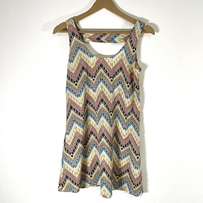 Vestido Boho Lucy Love Para Mujer Fiesta Zig Zag Rayas Luz Cubierta Hecho en EE. UU. Talla S Foto 1 de 4