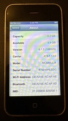 Apple iPhone 3GS 8GB Black (AT&T) A1303 (GSM) Very Good Used Fast Ship - Image 1 of 3