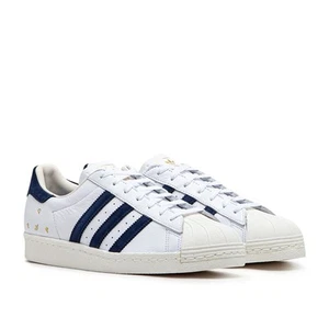 Men Adidas X Pop Trading Company Superstar ADV Athletic Shoes White/Navy IE3408 - Picture 1 of 6