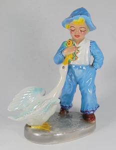 Holanda - Molde niño holandés con figura de ganso. Ganso madreperla raro Virant. - Imagen 1 de 12
