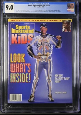 KEN GRIFFEY JR 罕见 SI 儿童封面 1995 年西雅图海军带卡 CGC 9.0 — 第 1/2 张图片