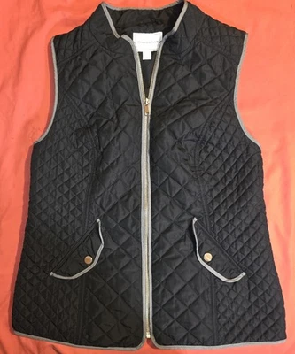 Women's Size Small Charter Club Quilted Vest In Black - Image 1 of 4