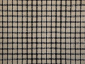 Diamond Textiles Black Cream Windowpane Plaid Cotton Homespun Sewing Fabric - Picture 1 of 9