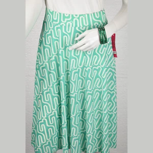 Damen Polyester Rock A-Linie Sommer Abstrakt Print Rock Pull On Midi Gr. M - Bild 1 von 5