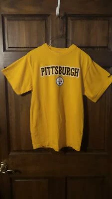 REEBOK NFL Equipo Ropa Pittsburgh Steelers Camiseta Amarilla Niños L 14 16 Usada Foto 1 de 4