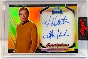 2024 LEAF METAL WILLIAM SHATNER AUTO #/100 "CAPT KIRK" INSCRIPTION STAR TREK - Picture 1 of 2