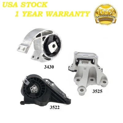 3PCS TRANSMISSION MOUNT FIT 2020-2024 Cadillac XT5, XT6 4WD 2.0L & 3.6L - Image 1 of 4