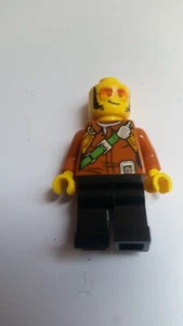 Lego Mini Figure CanadianPark Ranger with Red Eyes - Picture 1 of 2