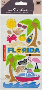 Sticko Classic stickers FLORIDA Beach Cruise theme 50063 FAST FREE ship! NICE! - Picture 1 of 1