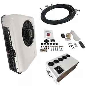 Cooling Air Conditioning Kit for Semi Trucks Bus RV Caravan 60A-80A 12V 12000BTU - Picture 1 of 17