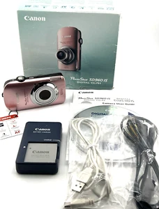 Canon PowerShot ELPH SD960 IS Digital Camera PINK 12.1MP Tested IOB MINT - Picture 1 of 14