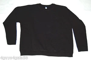 Boys Sweatshirt BLACK Crew Neck L Large  WINTER Warm - Picture 1 of 1