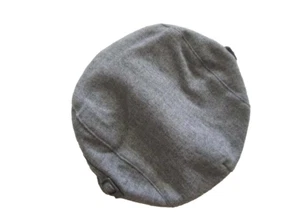 Janie and Jack Tartan Party 12 18 24 M Gray Wool Blend Cap Holiday - Picture 1 of 2