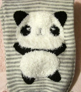 Panda Bear Socks A - Gray & White  - Picture 1 of 3