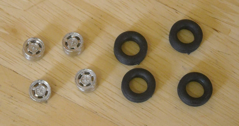 1/43rd scale 15" ventilated Mag alloy wheels and tyres by K&R Replicas