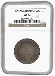 1952 Washington Carver Silver Commemorative Half Dollar NGC MS64 Original Toned. - Picture 1 of 4