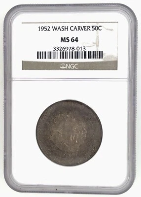 1952 Washington Carver Silver Commemorative Half Dollar NGC MS64 Original Toned. - Image 1 of 4