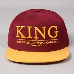 King Starter Krest Select Burgundy Yellow Snapback Hat Cap - Foto 1 di 1