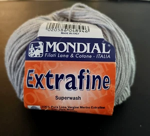 4 Balls LOT, Mondial Extrafine Knitting Yarn Color 600, Gray,NEW,Italy, PRETTY! - Picture 1 of 11