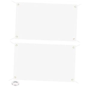 2 PCS Blank Banners Signs to Decorate 3'x5' Sublimation 3 x 5 Feet White - Picture 1 of 7
