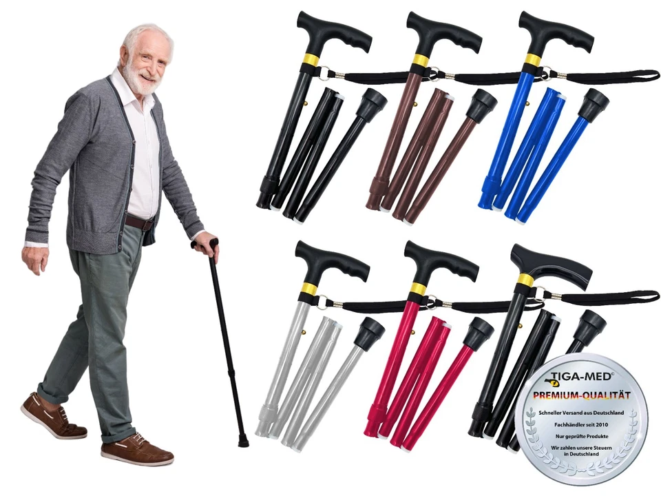 GEHSTOCK SPAZIERSTOCK KRÜCKSTOCK GEHHILFE WANDERSTOCK GEHSTÖCKE FALTBAR n.WAHL - Bild 1 von 1