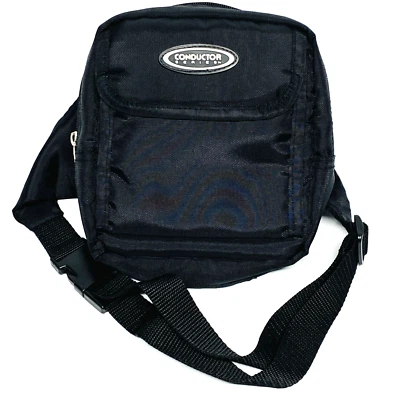 Vintage Compact CD Player Case Waist Fanny Pack Conductor Series Black Nylon - Image 1 of 4
