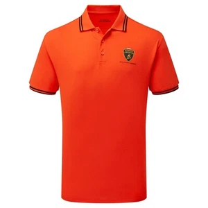 Polo de viaje naranja Lamborghini Squadra Corse para hombre - Imagen 1 de 4