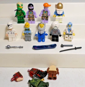 LEGO ~ 9 Action Figures ~ Weapons ~ Bits & Pieces ~ Snowboard - Picture 1 of 4