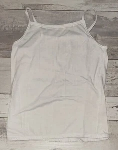 Hanes Sleeveless Shirt Tank Top size XL - White/Spaghetti Straps - NEW - Picture 1 of 3