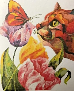 Cat Butterfly Celtic Rose Needlecraft Cross Stitch Getting To Know You New Kit  - Picture 1 of 3