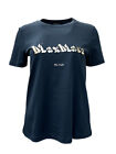 Max Mara Women's Ultramarine Onda Logo Printed T Shirt Size S NWT