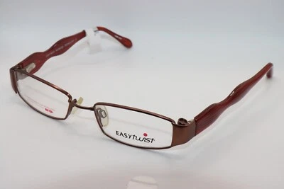 EASYTWIST CT 186 BROWN ORANGE AUTHENTIC DESIGNER EYEGLASSES 48-17 - Image 1 of 4