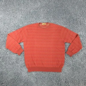 Maglione Tricots San Raffaello Uomo XL Rosso Marrone Misto Geometrico Manica Lunga - Foto 1 di 11