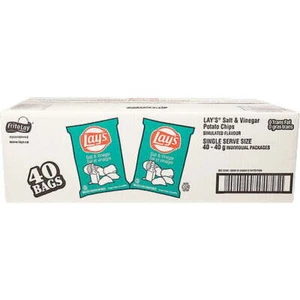 LAY'S Potato Chips, Salt & Vinegar, Vending Size, 40 x 40g - Picture 1 of 1