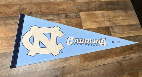 North Carolina Tar Heels Blue College Pennant Banner Felt WinCraft 29" in Cover