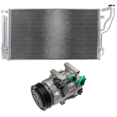 AC Condenser & AC Compressor Cooling Kit For 2012-2015 Kia Optima 2.4L 2359CC - Image 1 of 4
