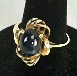 Vintage 14kt Gold Kyanite Or Natural Sapphire Ring Nice 3.08g - Picture 1 of 8