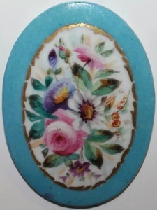 A0997 - Gr. Porzellan Schmuck Element - Brosche / Anhänger Ersatzteil - 6,6 cm - Bild 1 von 3